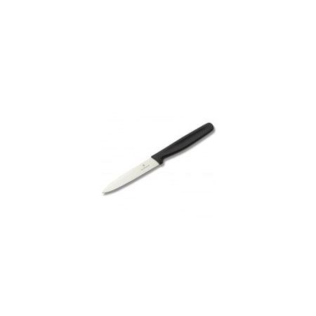 Swiss Army Brands 47501 Kitchen Black Paring - Large Handle, Spear Point, 4In Blade, Straight Edge Clam Pack VIC-5.0703.S-X1
